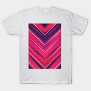 Modern Red / Black Stripe Abstract Stream Lines Texture Design T-Shirt